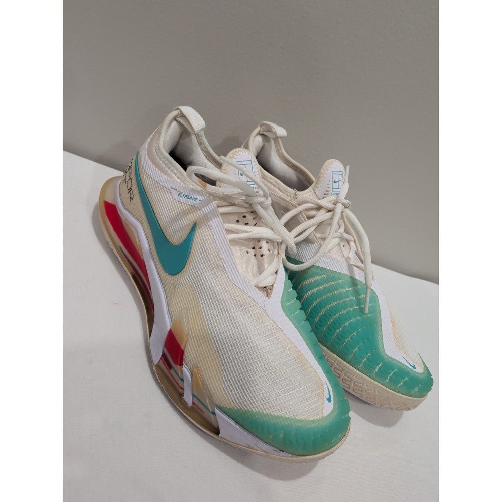 Nike Women's React Vapor NXT HC White Teal Habanero Red Sneakers Size 8.5